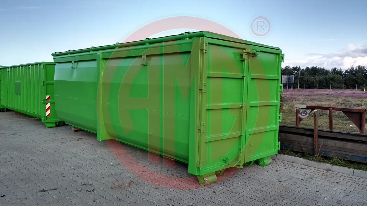 Grafik Nummer 2, Produktname: 38 m3 | L: 7.0 Abrollcontainer mit Zahnstangendach