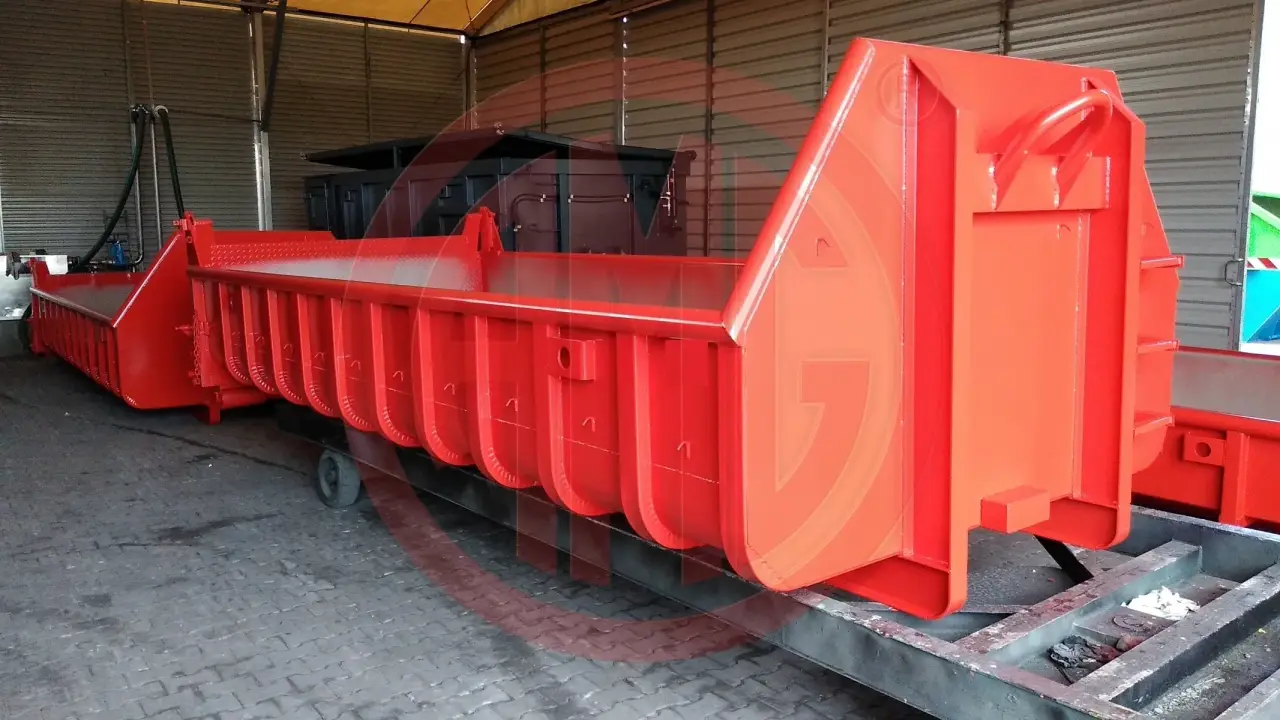 Grafik Nummer 3, Produktname: 10 m3 | L: 5.75 Abrollcontainer mit Pendelklappe