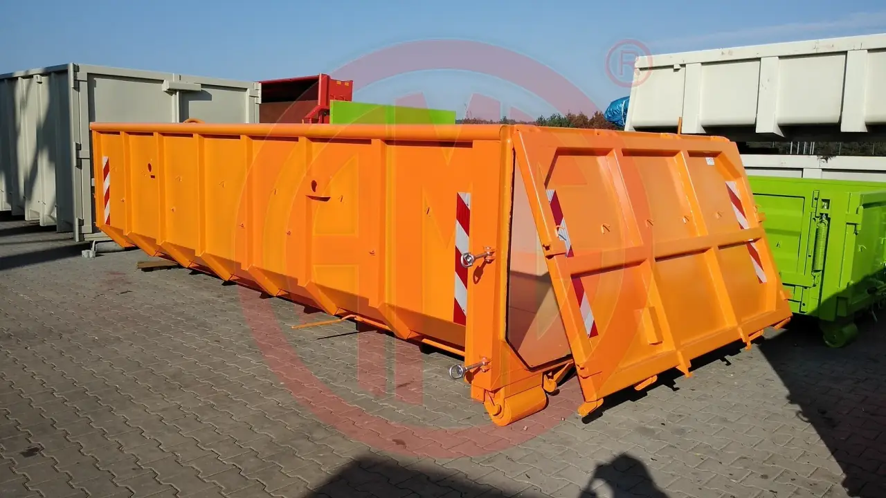 Grafik Nummer 2, Produktname: 16 m3 | L: 5.5 Abrollcontainer mit Pendelklappe und Rollplane