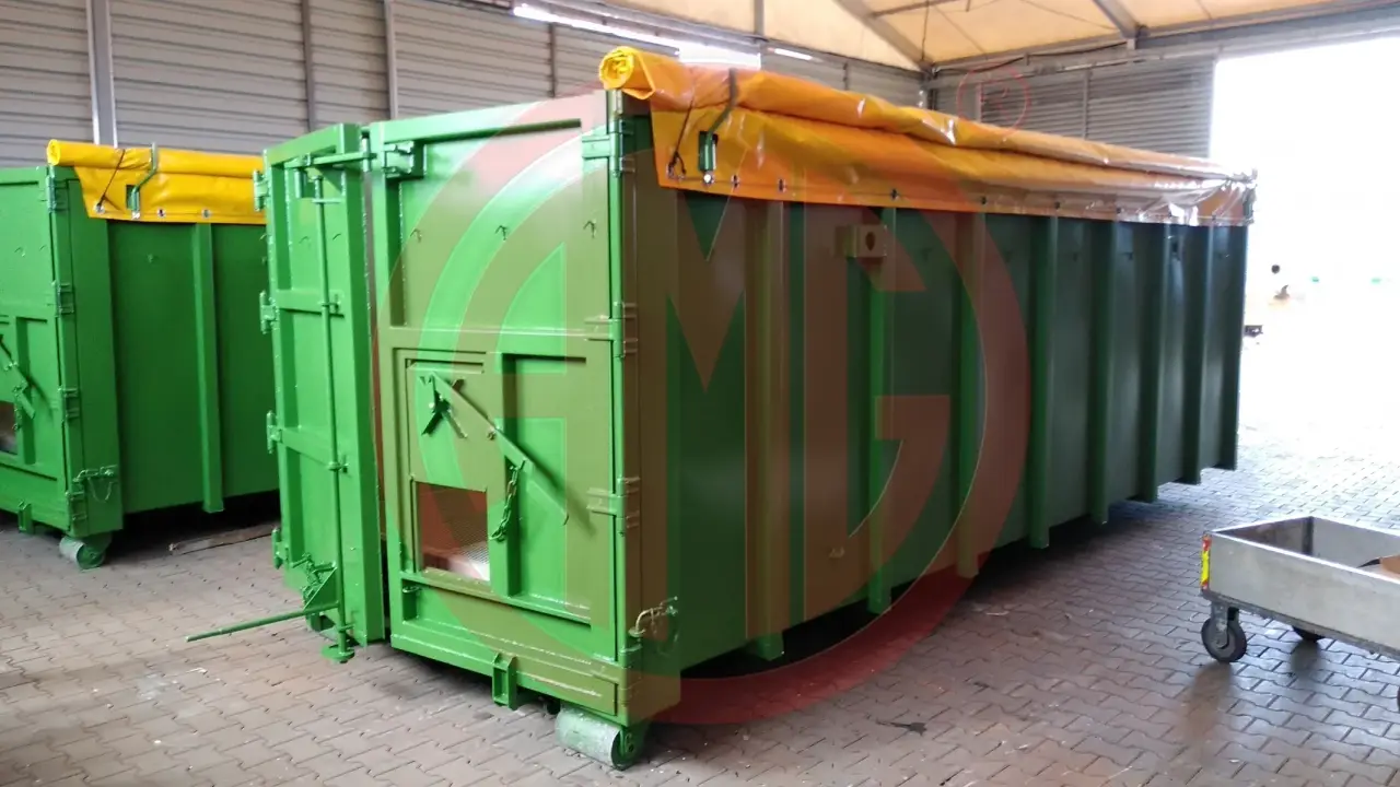 Grafik Nummer 6, Produktname: 27 m3 | L: 6.0 Trocknungscontainer mit Lochblechboden