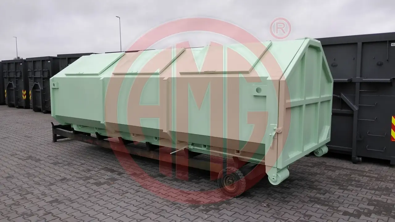 Grafik Nummer 2, Produktname: 10 cbm Hausmüllcontainer mit Pendelklappe