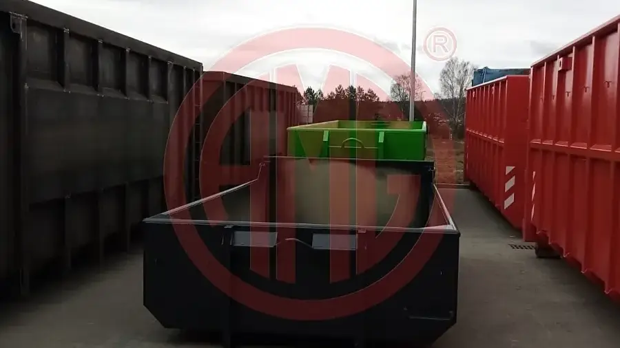 8 cbm City Container mit Pendelklappe