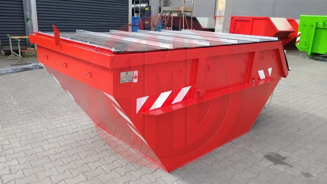 7 cbm Absetzcontainer mit Rollgummiabdeckung