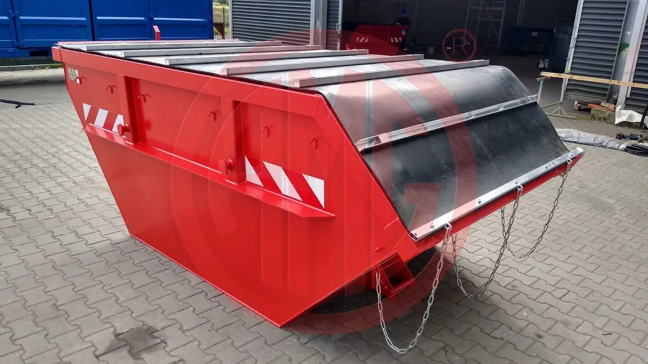 7 cbm Absetzcontainer mit Rollgummiabdeckung