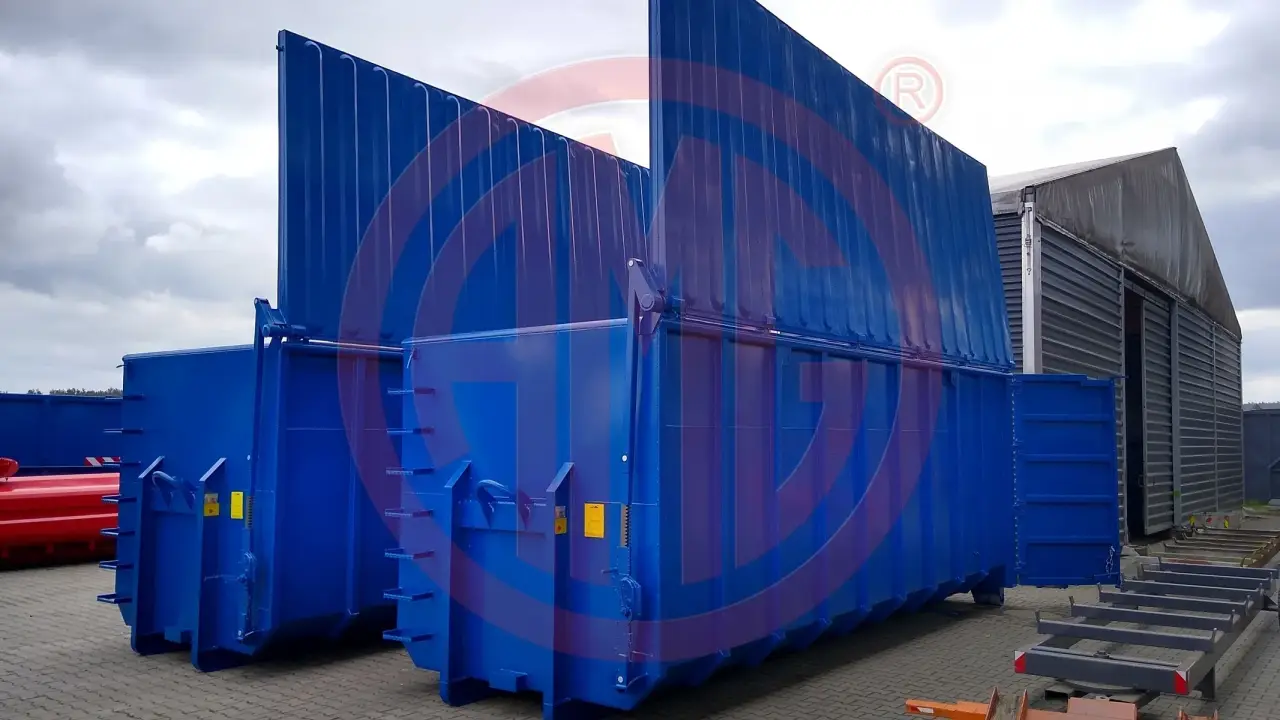 Grafik Nummer 2, Produktname: 39,5 m3 Abroller mit Klappdeckel