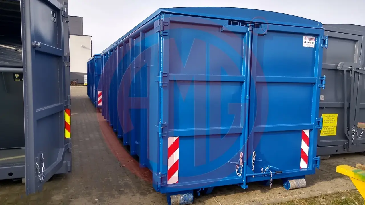 Grafik Nummer 3, Produktname: 35 m3 Abrollmulde Klappdeckel Boden 4mm