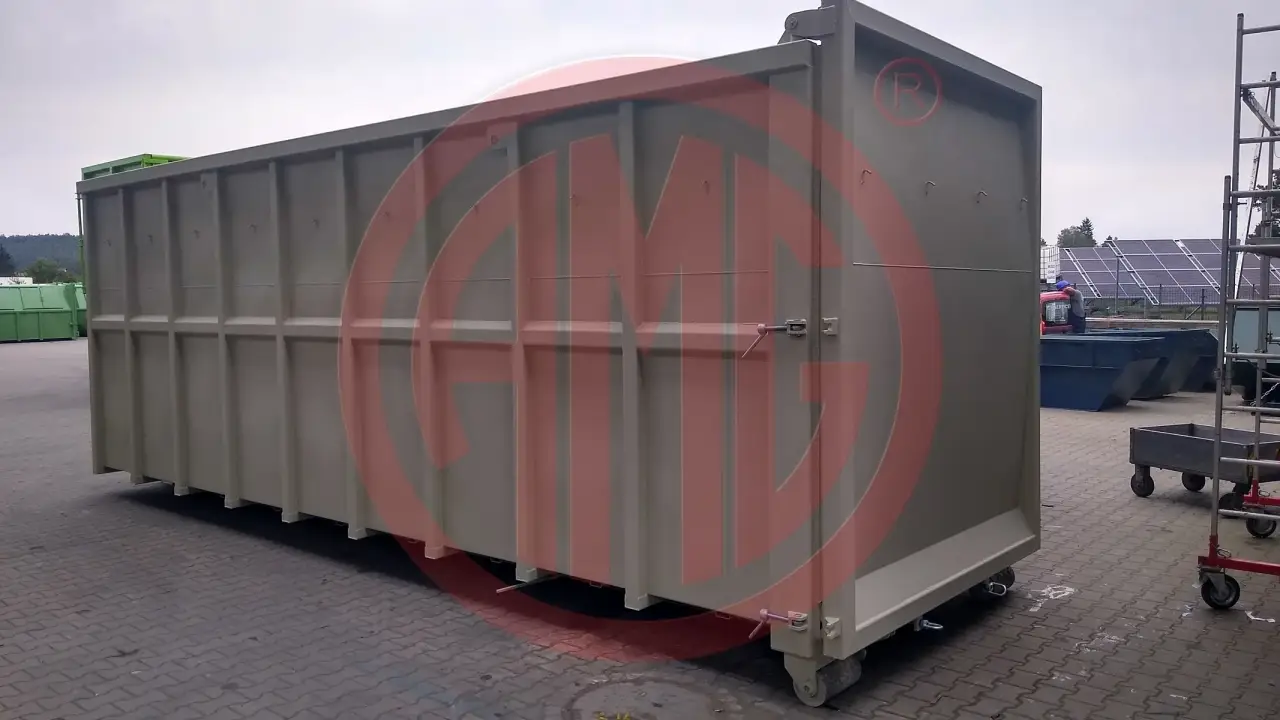 40 cbm mit Pendelklappe und Gummidichtung